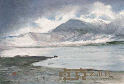 徐近慧 2006年作 昆仑山流沙河 42×61cm